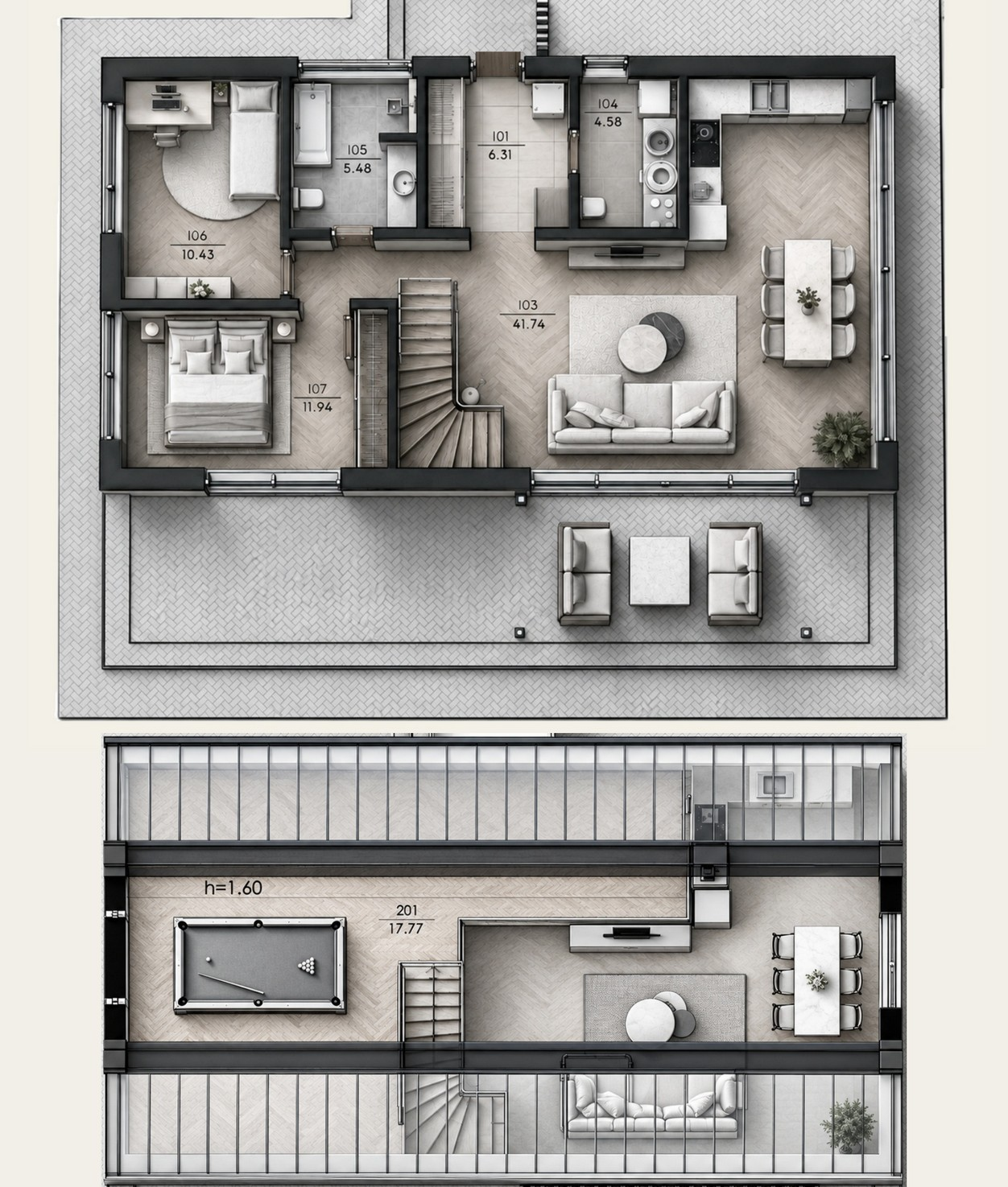 The Cupcake 100+M - original reference floor plan