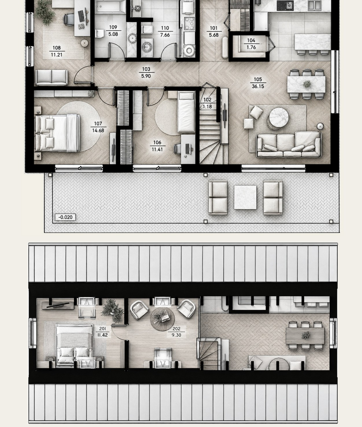 The Cupcake 120 - original reference floor plan
