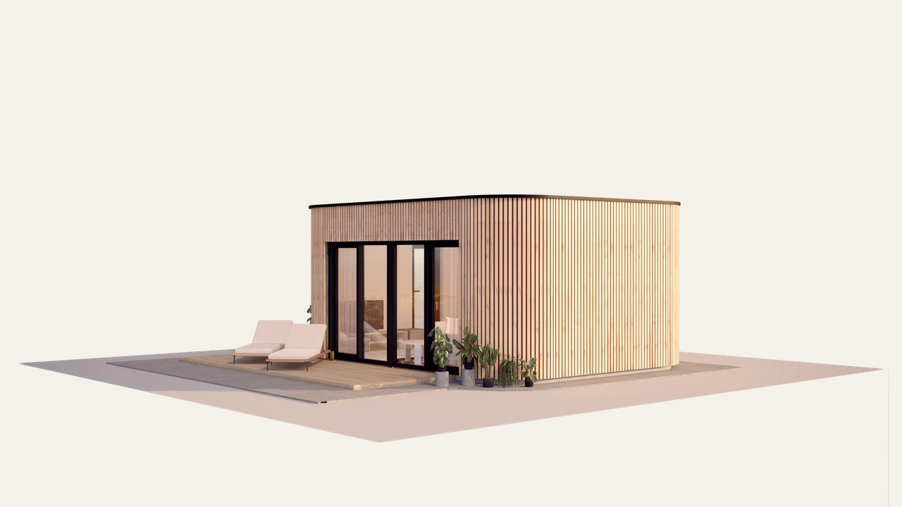 Thermowood facade on the 2X reference illustration