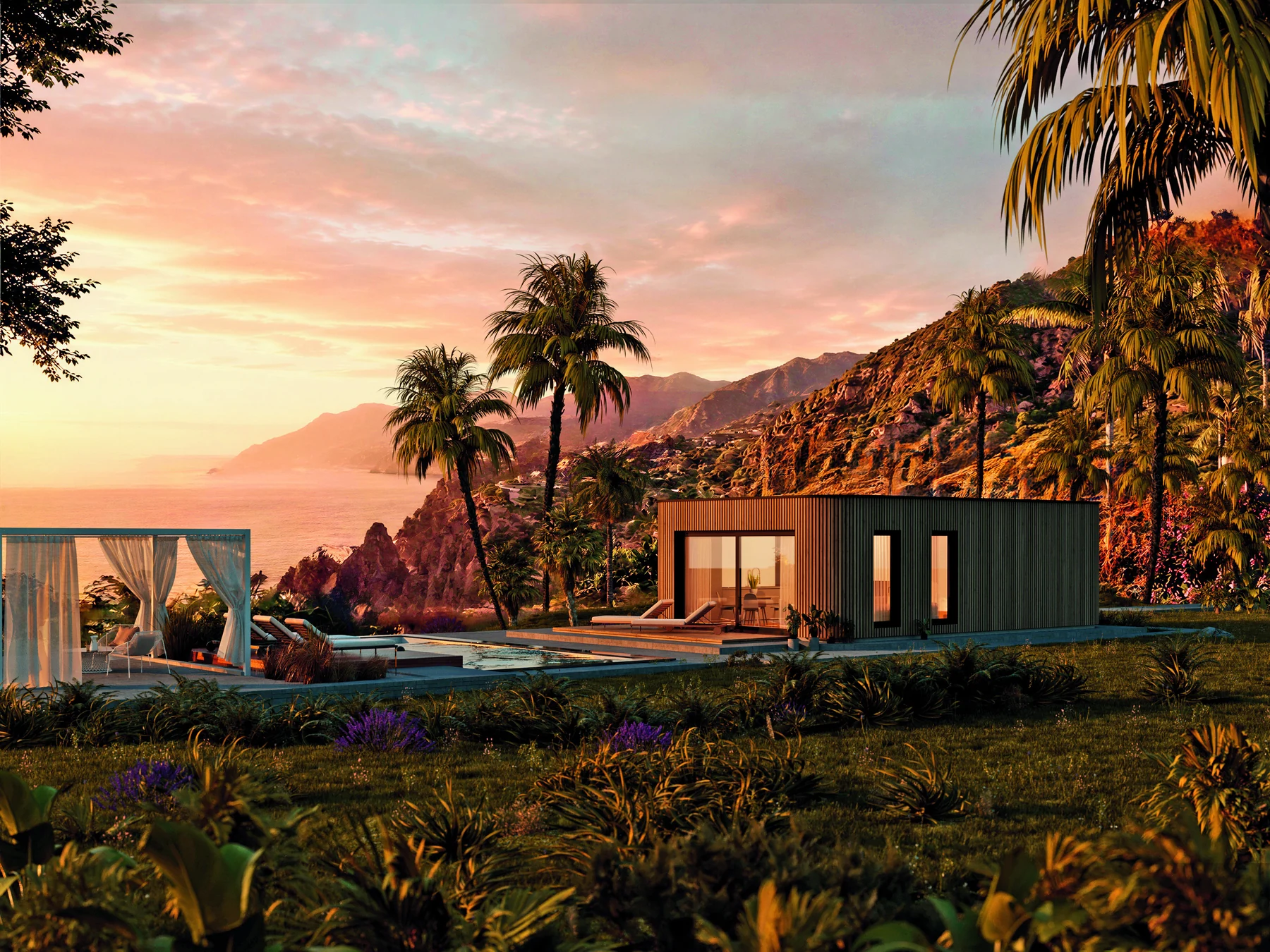 The Jewel exterior at sunset, original NP5 visualisation